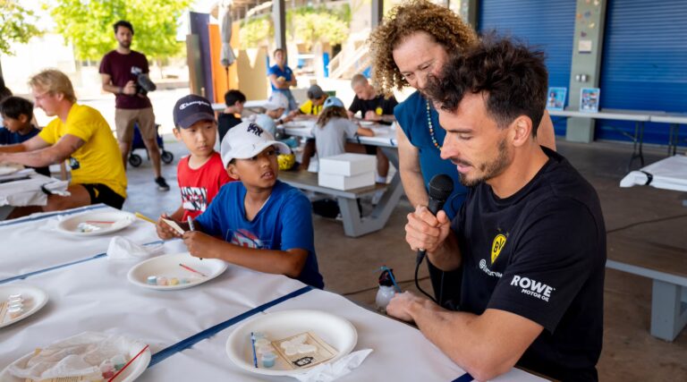 A German football player participates in a Holocaust education program at SDJA