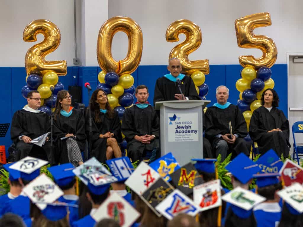Administrator speaking at the SDJA 2025 Graduation ceremony