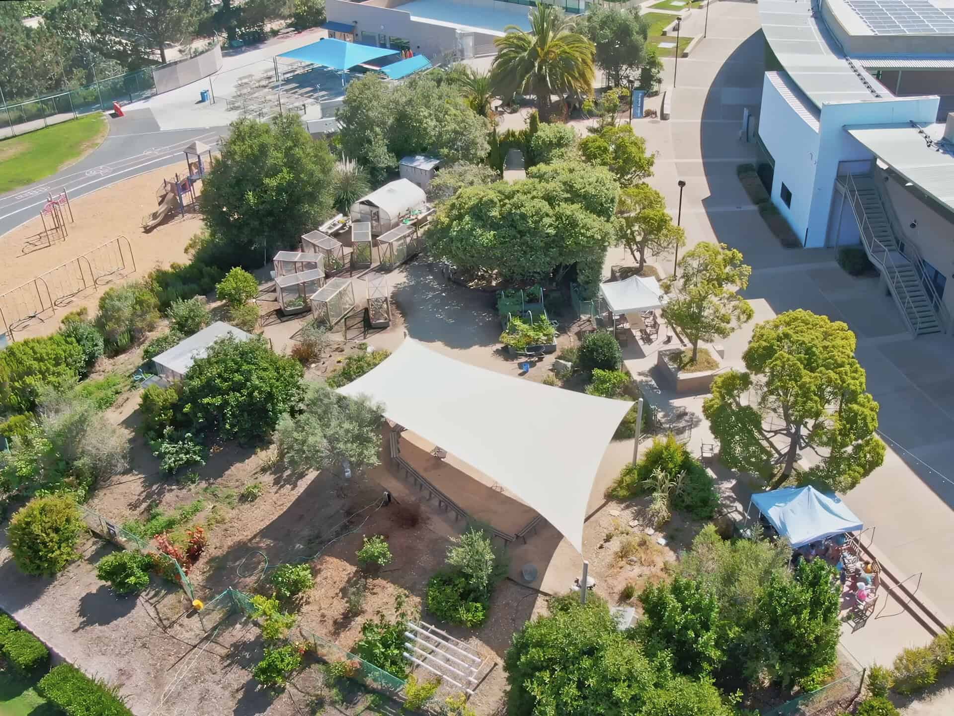 Aerial photo of SDJA campus