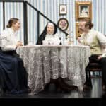 SDJA Upper School students in old fashioned clothing during a school play of "Arsenic & Old Lace"