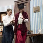 SDJA upper school students dressed in old fashioned attire, performing "Arsenic And Old Lace"